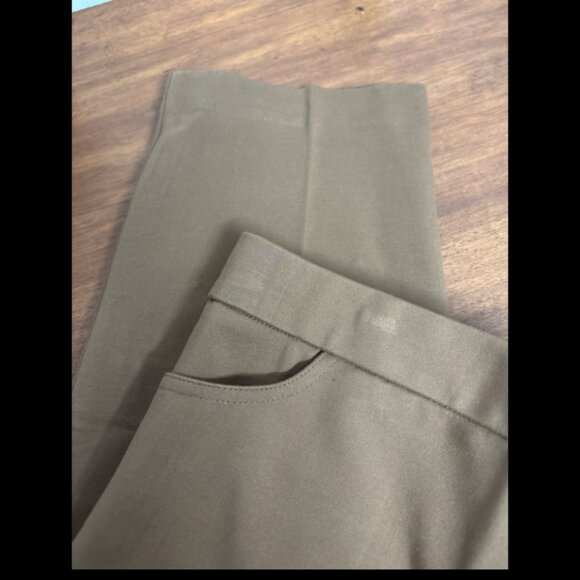 GRAVER by SUSAN GRAVER REGULAR SMART KNIT PONTE SLIM LEG PANT DESERT TAUPE 1X - Picture 5 of 6
